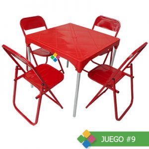 JUEGO DE MESA MONACO Y SILLAS METALICAS #9